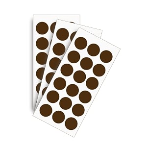 true-ally 2000 piece brown color 1 inch25mm round dot sticker self adhesive labels writable surface for kids activity file classification calendar planner brown