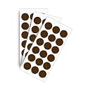 True-Ally 2000 Piece Brown Color 1 Inch/25mm Round Dot Sticker Self Adhesive Labels Writable Surface for Kids Activity, File Classification, Calendar Planner (Brown)