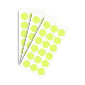 true-ally 2000 piece neon lemon color 1 inch25mm round dot sticker self adhesive labels writable surface for kids activity file classification calendar planner neon lemon