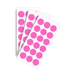 true-ally 2000 piece pink color 1 inch25mm round dot sticker self adhesive labels writable surface for kids activity file classification calendar planner pink