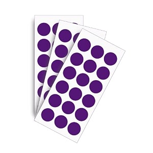 true-ally 2000 piece purple color 1 inch25mm round dot sticker self adhesive labels writable surface for kids activity file classification calendar planner purple 2000 labels