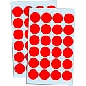 True-Ally 2000 Piece Red Color 1 Inch/25mm Round Dot Sticker Self Adhesive Labels Writable Surface for Kids Activity, File Classification, Calendar Planner (RED)