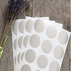 true-ally 2000 piece silver color 1 inch25mm round dot sticker self adhesive labels writable surface for kids activity file classification calendar planner silver