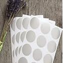 True-Ally 2000 Piece Silver Color 1 Inch/25mm Round Dot Sticker Self Adhesive Labels Writable Surface for Kids Activity, File Classification, Calendar Planner (Silver)