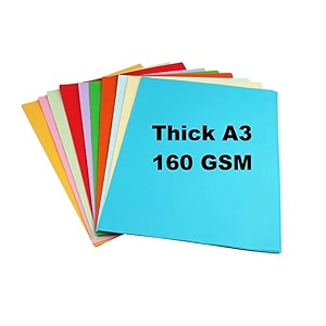 true-ally 40 sheets a3 colored 160-180 gsm heavy acrylic cardstoke pastel sheets art and craft paper double sided colored diy craft smooth finish for greeting card making 40