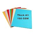 True-Ally 40 Sheets A3 Colored 160-180 Gsm Heavy Acrylic Cardstoke Pastel Sheets Art And Craft Paper Double Sided Colored Diy Craft Smooth Finish For Greeting Card Making (40)