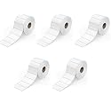 True-Ally 50x25 Chromo Barcode Label Sticker - 2 x 1 inches - 50mm x 25mm - 1000 Labels Per Roll - Self Adhesive Sticker for Printing Barcoding(Ribbon Required) (5 Rolls per Pack (5000 Labels))
