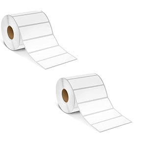 true-ally 75x25 chromo barcode label sticker - 3 x 1 inches - 75mm x 25mm - 1000 labels per roll - self adhesive sticker for printing barcoding ribbon required 2 roll per pack 2000 labels