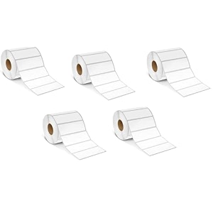 true-ally 75x25 chromo barcode label sticker - 3 x 1 inches - 75mm x 25mm - 1000 labels per roll - self adhesive sticker for printing barcoding ribbon required 5 roll per pack 5000 labels