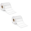 True-Ally 75x25 (Chromo) Barcode Label Sticker - 3 x 1 inches - 75mm x 25mm - 1000 Labels Per Roll - Self Adhesive Sticker for Printing Barcoding (Ribbon Required) (2 Roll per Pack (2000 Labels))