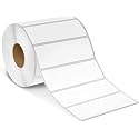 True-Ally 75x25 (Chromo) Barcode Label Sticker - 3 x 1 inches - 75mm x 25mm - 1000 Labels Per Roll - Self Adhesive Sticker for Printing Barcoding (Ribbon Required) (1 Roll per Pack (1000 Labels))
