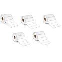True-Ally 75x25 (Chromo) Barcode Label Sticker - 3 x 1 inches - 75mm x 25mm - 1000 Labels Per Roll - Self Adhesive Sticker for Printing Barcoding (Ribbon Required) (5 Roll per Pack (5000 Labels))