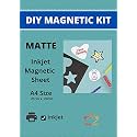 True-Ally A4 Inkjet Printable Magnetic Sticker Photo Kit Includes 2 Magnetic Sheets + 10 Vinyl Matte Inkjet Printable Sheets for DIY Customized Fridge Magnetic Photo Sticker Making