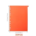 True-Ally A4 Plastic Separator,31-Tab Binder Dividers, Write & Erase Big Tab Dividers Ring Binders, Dividers for 2/3/4/11 Ring Binders, Insertable Multicolor Tabs