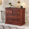 TRUE FURNITURE Sheesham Wood Chest of Drawers Solid Wood Free Standing Sideboard