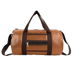 20l leather gym duffle bag for men amp women  adjustable shoulder gym bag  unisex gym bag  duffle bag for gym sports training workout amp fitness bag tan