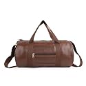 20L Leather Gym Duffle Bag for Men & Women | Adjustable Shoulder Gym Bag | Unisex Gym Bag | Duffle Bag for Gym, Sports, Training, Workout & Fitness Bag (Brown)