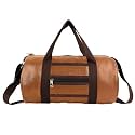 20L Leather Gym Duffle Bag for Men & Women | Adjustable Shoulder Gym Bag | Unisex Gym Bag | Duffle Bag for Gym, Sports, Training, Workout & Fitness Bag (Tan)