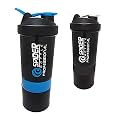 Spacial Combo of Gym Shaker Bottle 500 ml with 2 Storage Compartment Cup Combo for Gym (Pack of 2)… (Multicolour 17)