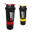 Spacial Combo of Gym Shaker Bottle 500 ml with 2 Storage Compartment Cup Combo for Gym (Pack of 2)… (Multicolour 2)