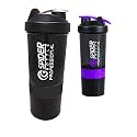 Spacial Combo of Gym Shaker Bottle 500 ml with 2 Storage Compartment Cup Combo for Gym (Pack of 2)… (Multicolour 21)