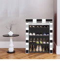 True Joys 4 Shelf Foldable Collapsible ShoeRack Metal Shoe Stand