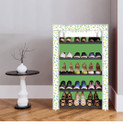 True Joys 5 Shelf Foldable Collapsible ShoeRack Metal Shoe Stand
