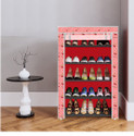 True Joys 5 Shelf Foldable Collapsible ShoeRack Metal Shoe Stand