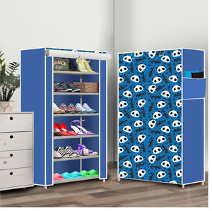 true joys 6 shelf foldable collapsible shoerack metal shoe stand