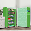 True Joys 6 Shelf Foldable Collapsible ShoeRack Metal Shoe Stand (5|Green, 6 Shelves, DIY(Do-It-Yourself))
