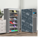 True Joys 6 Shelf Foldable Collapsible ShoeRack Metal Shoe Stand