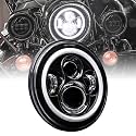 TRUE MODS 7 Inch Halo LED Headlight for Harley Davidson Daymaker Motorcycle