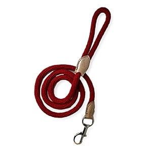 true red twisted rope leash