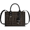 True Religion Women's Tote Bag, Quilted Horseshoe Travel Shoulder Handbag with Adjustable Crossbody Strap