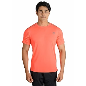 TRUEREVO Mens Solid Half Sleeve Round Neck