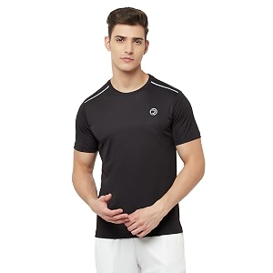 TRUEREVO Mens Solid Half Sleeve Round Neck