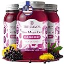 TrueSeaMoss Sea Moss Gel – Made in USA – Wildcrafted Seamoss, Fruits & Jarred Vegetables – Elderberry, Pack of 3 (Labels may Vary)