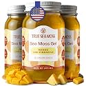 TrueSeaMoss Sea Moss Gel – Made in USA – Wildcrafted Seamoss, Fruits & Jarred Vegetables – Mango/Pineapple, Pack of 3 (Labels may Vary)