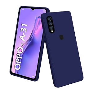 trueupgrade liquid silicone designed back case cover for oppo a31  microfiber inside  360 degree protection back cover case for oppo a31 - blue
