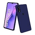 TRUEUPGRADE Liquid Silicone Designed Back Case Cover for Oppo A31 | Microfiber Inside | 360 Degree Protection Back Cover Case for Oppo A31 - Blue