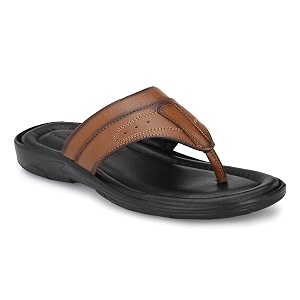 Mens Genuine Leather Slippers Thong Slippers