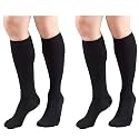 Truform 30-40 mmHg Compression Stockings for Men and Women, Knee High Length, Closed Toe