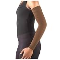 Truform Lymphedema Compression Arm Sleeve, 15-20 mmHg Post Mastectomy Support, Brown, Medium