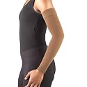 Truform Lymphedema Compression Arm Sleeve, 20-30 mmHg Post Mastectomy Support, Brown, Large