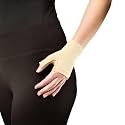 Truform Lymphedema Compression Gauntlet, 20-30 mmHg Post Mastectomy Support, Beige, Medium