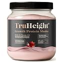 TruHeight Growth Protein Shake (Strawberry Milk Flavor, Whey) Growth &amp; Development Protein Powder for Kids &amp; Teens - Pediatric Weight Gain Drinks - Picky Eater Vitamin, Ages 4+