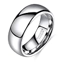 TRUMIUM 2mm 4mm 6mm 8mm Tungsten Wedding Band Ring for Men Women