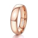 TRUMIUM 2mm 4mm 6mm 8mm Tungsten Wedding Band Ring for Men Women