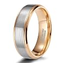 TRUMIUM 4mm 6mm 8mm Black Tungsten Rings for Men Women Step Edges Size 4-15