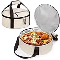Trunab Round Insulated Casserole Carrier, Pie Carriers for Transport